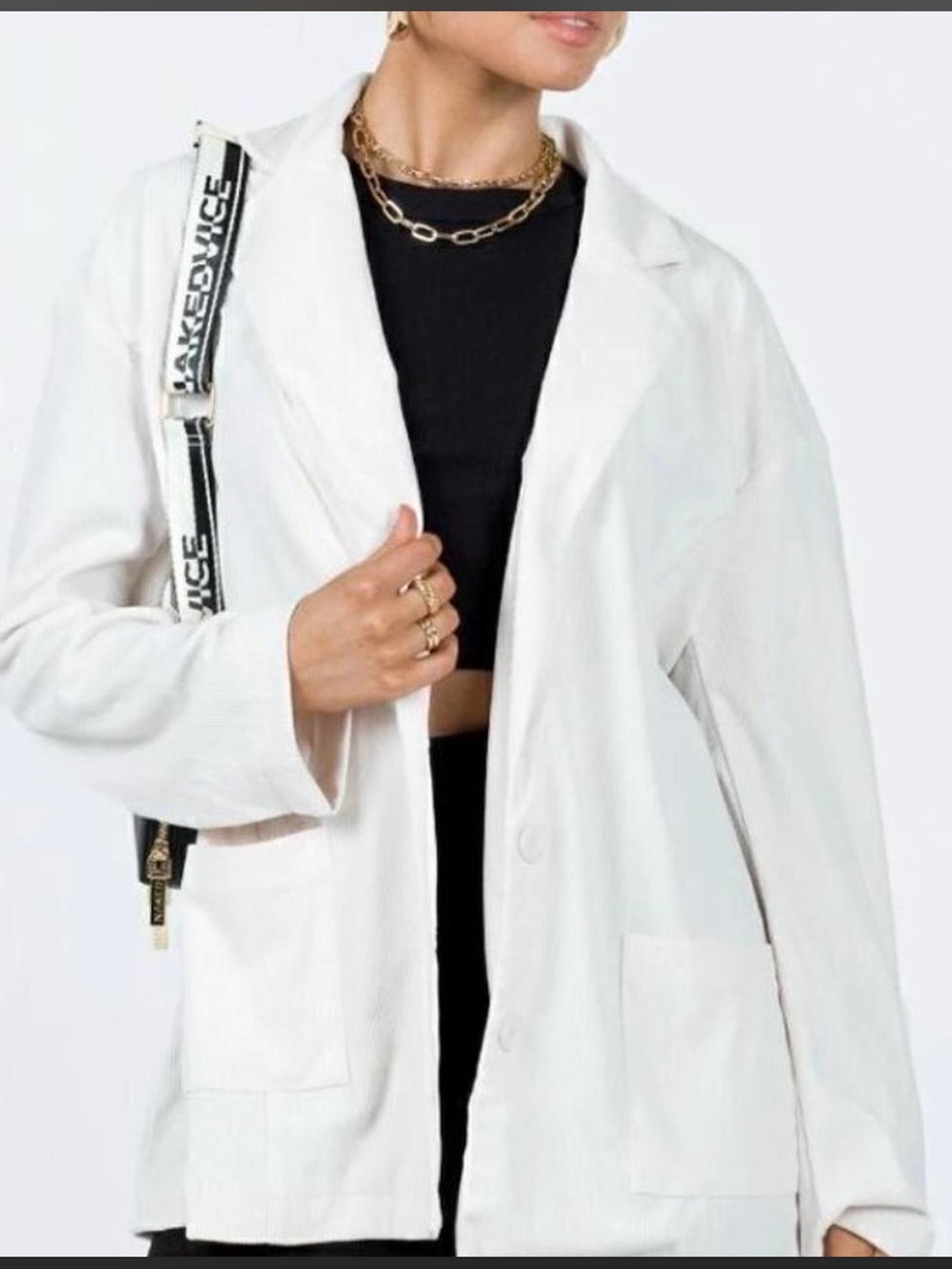 Princess Polly White Oversized Blazer Jacket